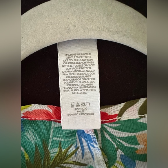 Time and Tru Womens Tropical Multicolor Floral Swim Coverup Swimsuit 1X(16W-18W) - Picture 8 of 9